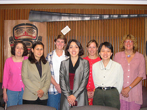 Seven of our nine women faculty members
